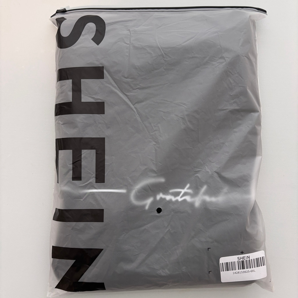 Shein Men's Big & Tall Size 6XL Black T-Shirt w/ Written "Grateful" Graphic NIB - Picture 4 of 4